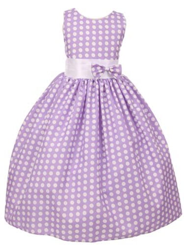 Purple Polka Dot Flower Girl Dress
